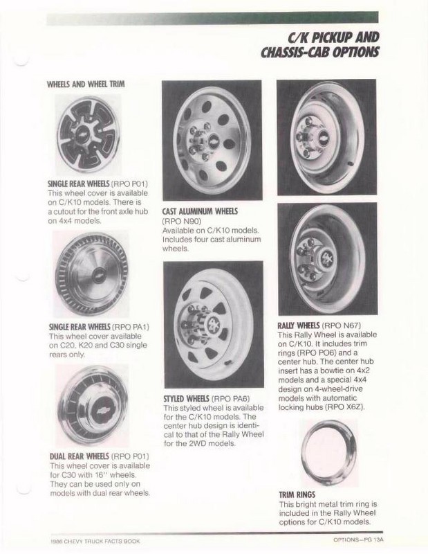 1986 Chevrolet Truck Facts Brochure Page 15
